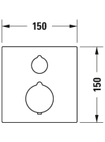 Duravit C.1 falsik alatti termosztátos kádcsaptelep 2 fogyasztóhoz, matt fekete C15200013046