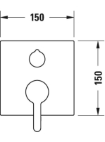 Duravit C.1 egykaros falsík alatti kádcsaptelep 2 fogyasztóhoz, matt fekete C15210011046