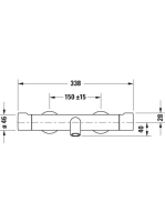 Duravit C.1 termosztátos kádcsaptelep, króm C15220000010