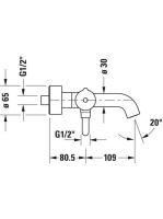 Duravit C.1 egykaros kádtöltő csaptelep, króm C15230000010
