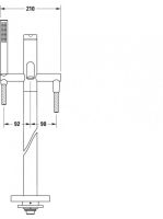 Duravit C.1 króm padlón álló kádcsaptelep C15250000010