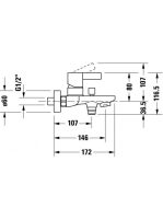 Duravit D-Neo egykaros kádcsaptelep, króm DE5230000010