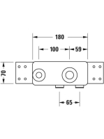 Duravit alaptest egykaros mosdócsaptelep rejtett telepítéséhez GK1900002000