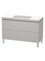 Duravit L-Cube c-bonded alsószekrény Vero Air kerámia mosdóval 120x48 cm, matt szürke LC6939N0707