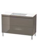 Duravit L-Cube c-bonded alsószekrény Vero Air kerámia mosdóval 120x48 cm, lakkozott szürke LC6939N8989