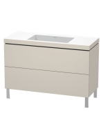 Duravit L-Cube c-bonded alsószekrény Vero Air kerámia mosdóval 120x48 cm, matt szürke LC6939N9191
