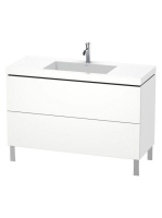 Duravit L-Cube c-bonded alsószekrény kerámia mosdóval 120x48 csapfurattal, matt fehér LC6939O1818