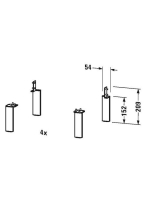 Duravit mosdószekrényhez tartóláb 4db, matt alumínium UV999200000