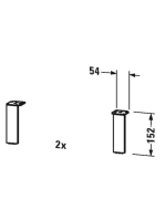 Duravit mosdószekrényhez tartóláb 2db, króm UV999300000