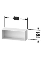 Duravit Zencha vízszintes polcelem 40x16,1 cm, matt taupe ZE1210083830000