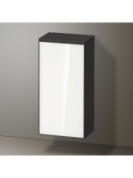 Duravit Zencha középmagas szekrény 81,9x40 cm, jobbos, fehér üveg/matt grafit ZE1350R64800000