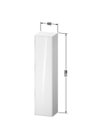 Duravit Zencha magas szekrény 176x40 cm, jobbos, fehér üveg/matt taupe ZE1352R64830000