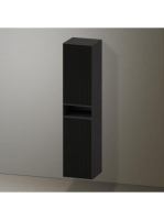 Duravit Zencha magas szekrény 176x40 cm, balos, struktúrált fekete/matt grafit ZE1353L63800000