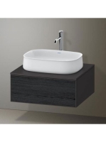 Duravit Zencha alsószekrény 65x55 cm 1 fiókkal, fiókrendező nélkül, fekete tölgy/matt grafit ZE4810016800000