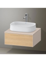 Duravit Zencha alsószekrény 65x55 cm 1 fiókkal, tölgy fiókrendezővel, natúr tölgy/matt taupe ZE4810030830I00