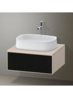 Duravit Zencha alsószekrény 65x55, tölgy fiókrendezővel, strukturált fekete/matt taupe ZE4810063830I00
