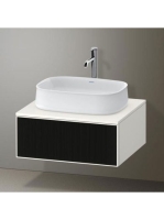 Duravit Zencha alsószekrény 65x55, fiókrendező nélkül, strukturált fekete/matt fehér ZE4810063840000