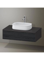 Duravit Zencha alsószekrény 100, fiókrendező nélkül, fekete tölgy/matt grafit ZE4811016800000