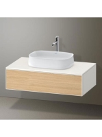 Duravit Zencha fiókos alsószekrény 100, tölgy fiókrendezővel, natúr tölgy/matt fehér ZE4811030840I00