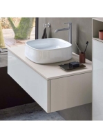 Duravit Zencha fiókos alsószekrény 100, fiókrendező nélkül, fehér üveg/matt taupe ZE4811064830000