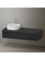 Duravit Zencha balos alsószekrény 130, fiókrendező nélkül, fekete tölgy/matt grafit ZE4812L16800000