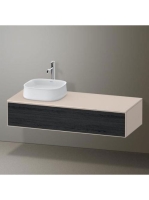 Duravit Zencha balos alsószekrény 130, dió fiókrendezővel, fekete tölgy/matt taupe ZE4812L16830E00