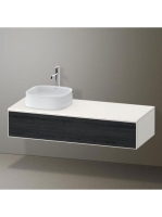Duravit Zencha balos alsószekrény 130, dió fiókrendezővel, fekete tölgy/matt fehér ZE4812L16840E00