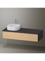 Duravit Zencha balos alsószekrény 130, tölgy fiókrendezővel, natúr tölgy/matt grafit ZE4812L30800I00