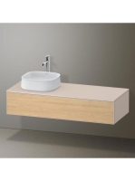 Duravit Zencha balos alsószekrény 130, fiókrendező nélkül, natúr tölgy/matt taupe ZE4812L30830000
