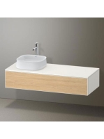 Duravit Zencha balos alsószekrény 130, dió fiókrendezővel, natúr tölgy/matt fehér ZE4812L30840E00
