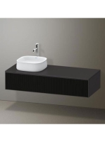 Duravit Zencha balos alsószekrény 130, fiókrendező nélkül, strukturált fekete/matt grafit ZE4812L63800000