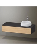 Duravit Zencha jobbos alsószekrény 130, tölgy fiókrendezővel, natúr tölgy/matt grafit ZE4812R30800I00