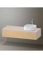 Duravit Zencha jobbos alsószekrény 130, fiókrendező nélkül, natúr tölgy/matt taupe ZE4812R30830000