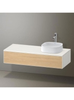 Duravit Zencha jobbos alsószekrény 130, tölgy fiókrendezővel, natúr tölgy/matt fehér ZE4812R30840I00