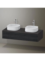 Duravit Zencha fiókos alsószekrény 130, tölgy fiókrendezővel, fekete tölgy/matt grafit ZE4813B16800I00