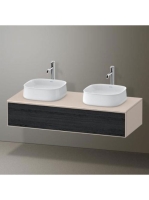 Duravit Zencha fiókos alsószekrény 130, tölgy fiókrendezővel, fekete tölgy/matt taupe ZE4813B16830I00