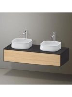 Duravit Zencha fiókos alsószekrény 130, fiókrendező nélkül, natúr tölgy/matt grafit ZE4813B30800000