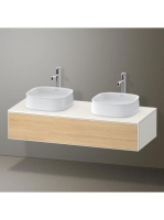 Duravit Zencha fiókos alsószekrény 130, dió fiókrendezővel, natúr tölgy/matt fehér ZE4813B30840E00