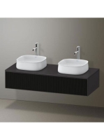 Duravit Zencha fiókos alsószekrény 130, tölgy fiókrendezővel, strukturált fekete/matt grafit ZE4813B63800I00