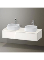 Duravit Zencha fiókos alsószekrény 130, fiókrendező nélkül, fehér üveg/matt fehér ZE4813B64840000