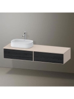Duravit Zencha balos alsószekrény 160, dió fiókrendezővel, fekete tölgy/matt taupe ZE4814L16830G00