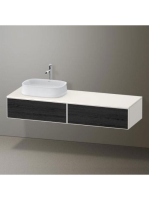 Duravit Zencha balos alsószekrény 160, fiókrendező nélkül, fekete tölgy/matt fehér ZE4814L16840000