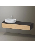 Duravit Zencha balos alsószekrény 160, dió fiókrendezővel, natúr tölgy/matt grafit ZE4814L30800H00