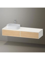 Duravit Zencha balos alsószekrény 160, dió fiókrendezővel, natúr tölgy/matt fehér ZE4814L30840G00