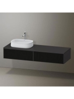 Duravit Zencha balos alsószekrény 160, tölgy fiókrendezővel, textúrált fekete/matt grafit ZE4814L63800K00