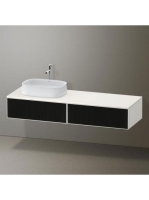 Duravit Zencha balos alsószekrény 160, fiókrendező nélkül, textúrált fekete/matt fehér ZE4814L63840000