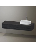 Duravit Zencha jobbos alsószekrény 160, tölgy fiókrendezővel, fekete tölgy/matt grafit ZE4814R16800K00