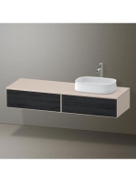 Duravit Zencha jobbos alsószekrény 160, dió fiókrendezők, fekete tölgy/matt taupe ZE4814R16830H00