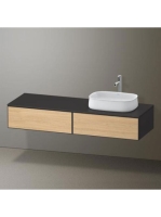 Duravit Zencha jobbos alsószekrény 160, dió fiókrendezővel, natúr tölgy/matt grafit ZE4814R30800G00