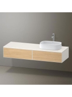 Duravit Zencha jobbos alsószekrény 160, fiókrendező nélkül, natúr tölgy/matt fehér ZE4814R30840000